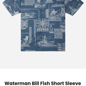 Quiksilver Blue Casual Button Down Shirt Nautical Print